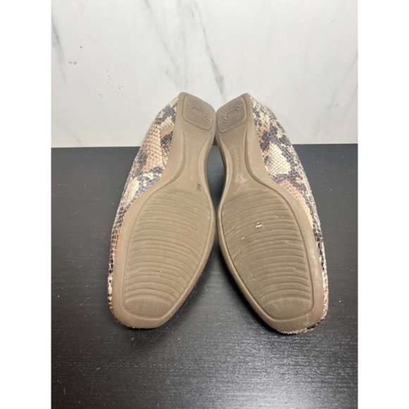 Bandolino Loafer Flats Women 6M Snakeskin Brown Slip On Leather - Picture 8 of 8